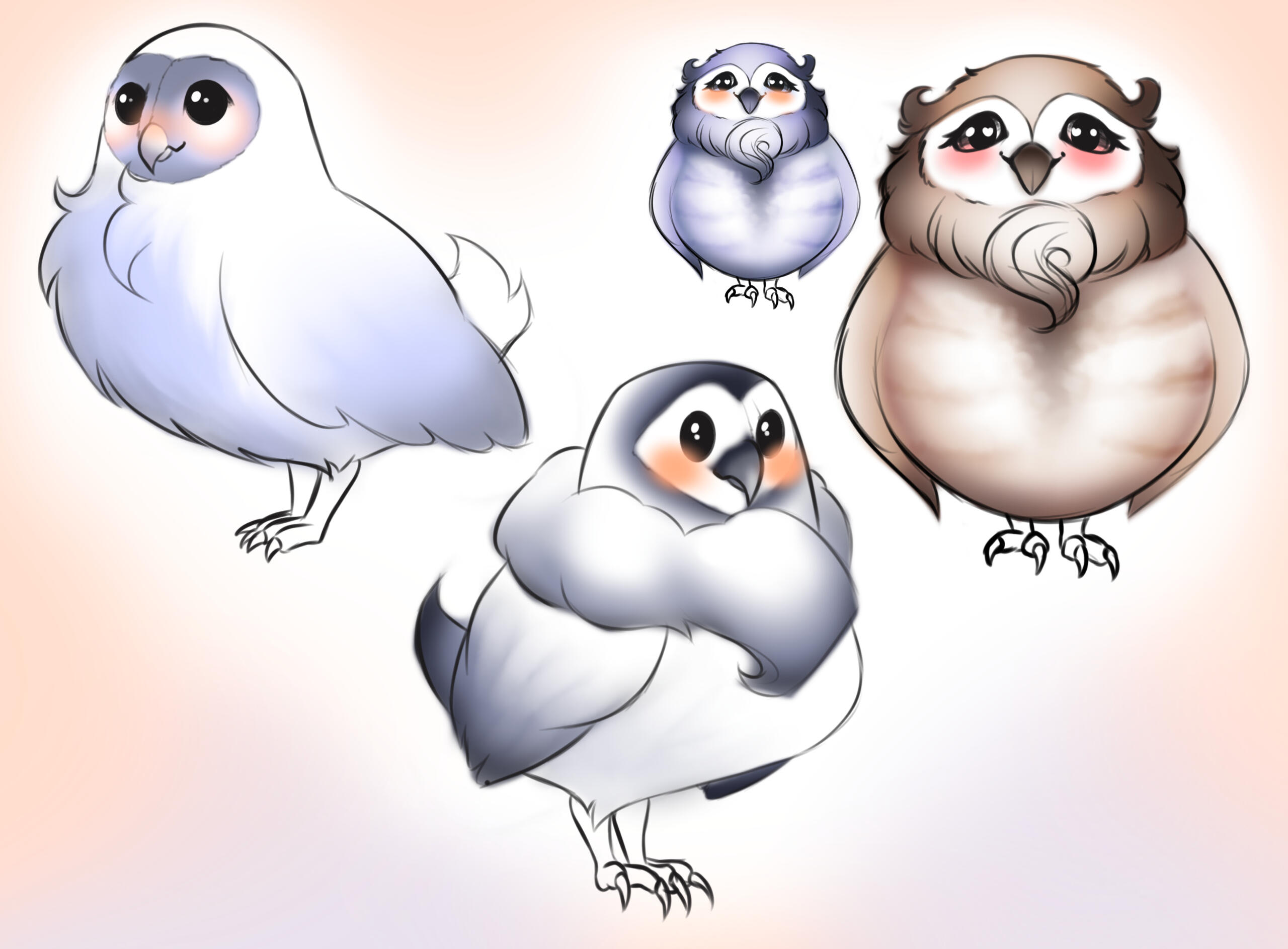 Concept of the friendly owl.